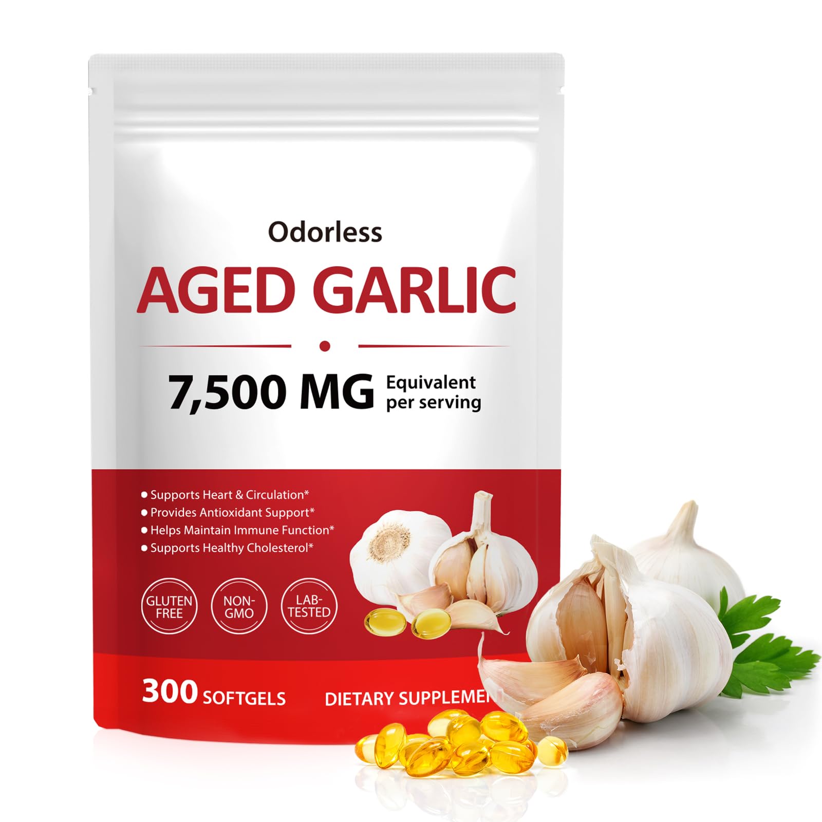 MXCZBSM Aged Garlic Extract Softgels, 300 Softgels