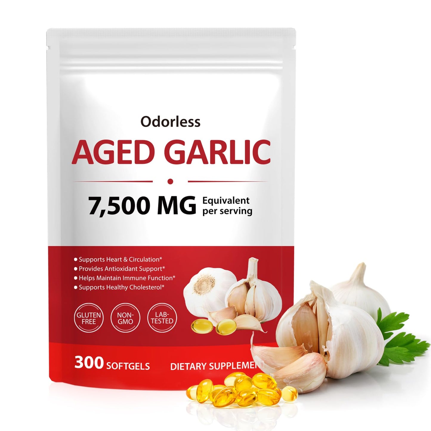 O.SECERT Odorless Garlic Softgels 300 Softgels