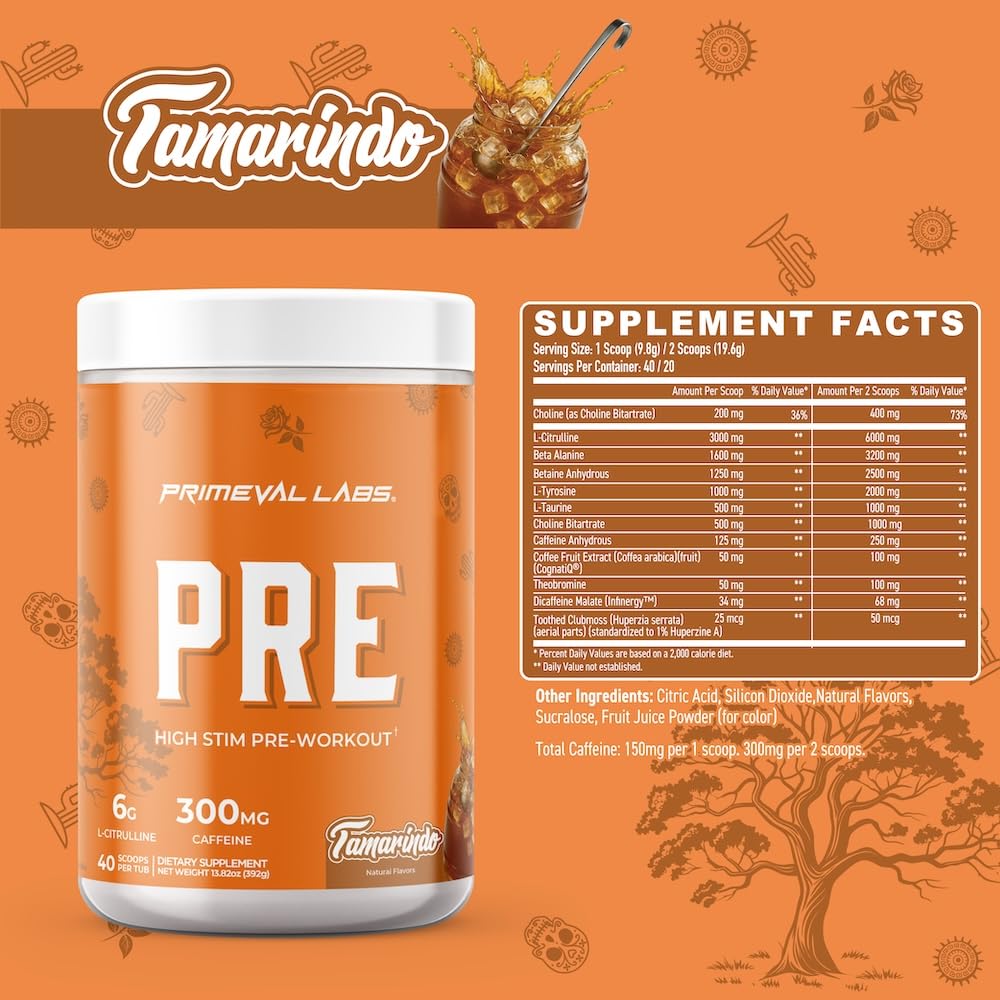 Primeval Labs PRE High-Stim Pre Workout Powder 14.18 oz