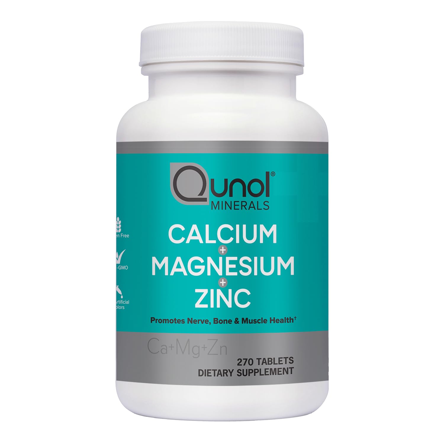 Qunol Calcium 3 in 1 Tablets with Calcium, Magnesium & Zinc for Immune Support, Bone, Nerve, and Muscle Health Supplement, 270 Tablets