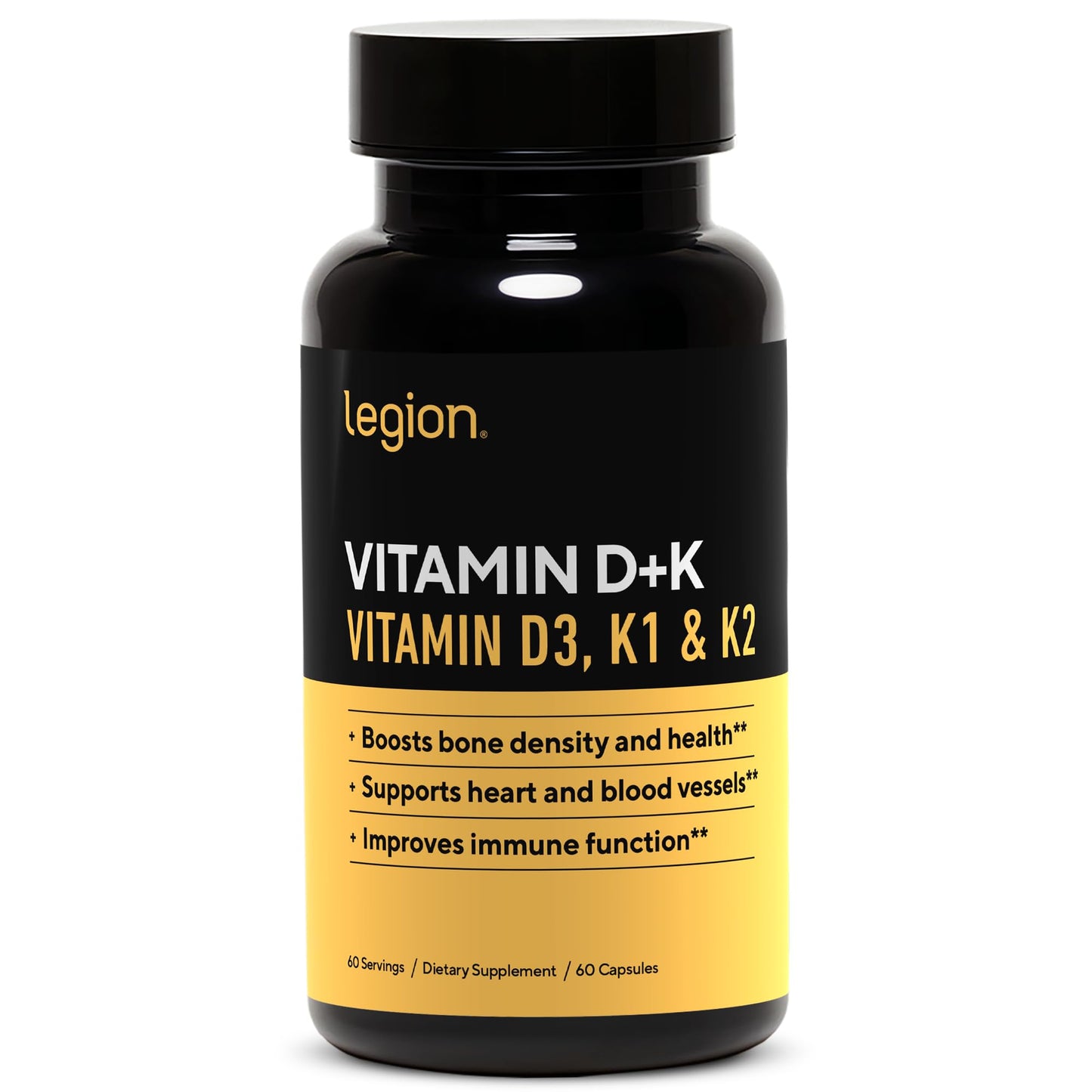 LEGION Vitamin D3 & K Capsule 60 Count