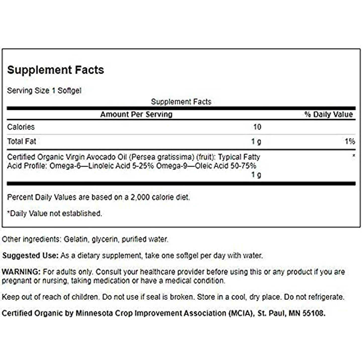 Swanson Avocado Oil Softgels 180