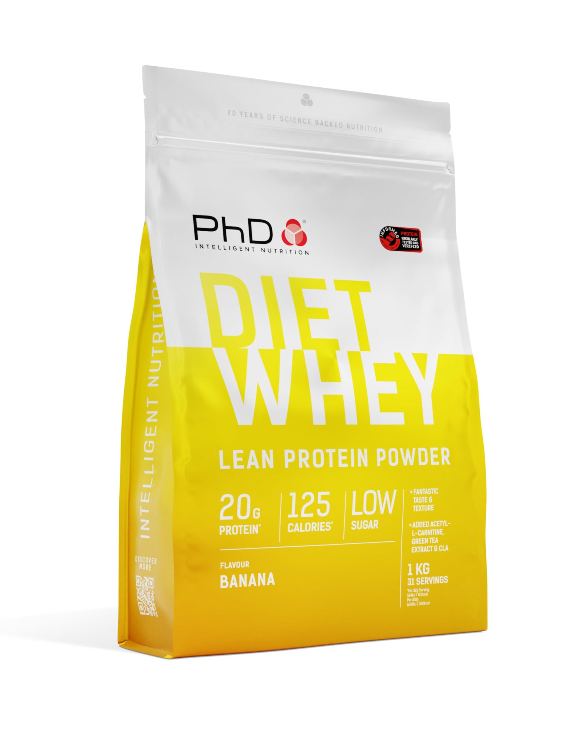 PhD Diet Whey Banana Protein Powder, 2.2 lb