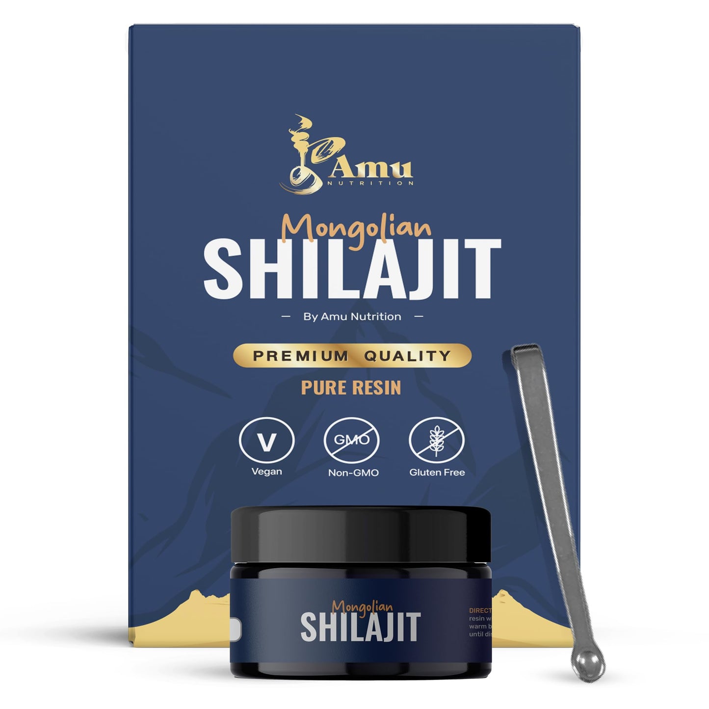 AMU NUTRITION Pure Mongolian Shilajit for Men and Women Softgel, 20 Count