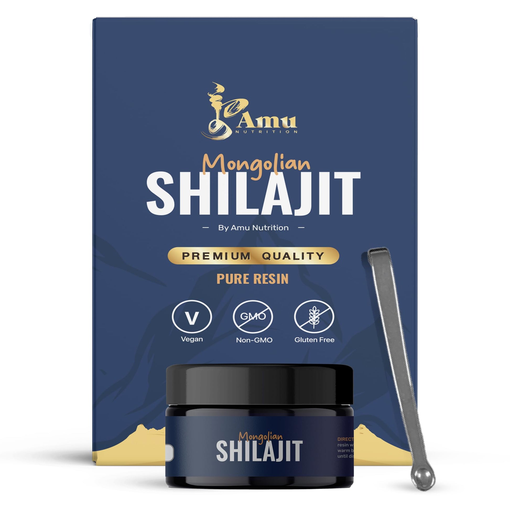 AMU NUTRITION Pure Mongolian Shilajit for Men and Women Softgel, 20 Count
