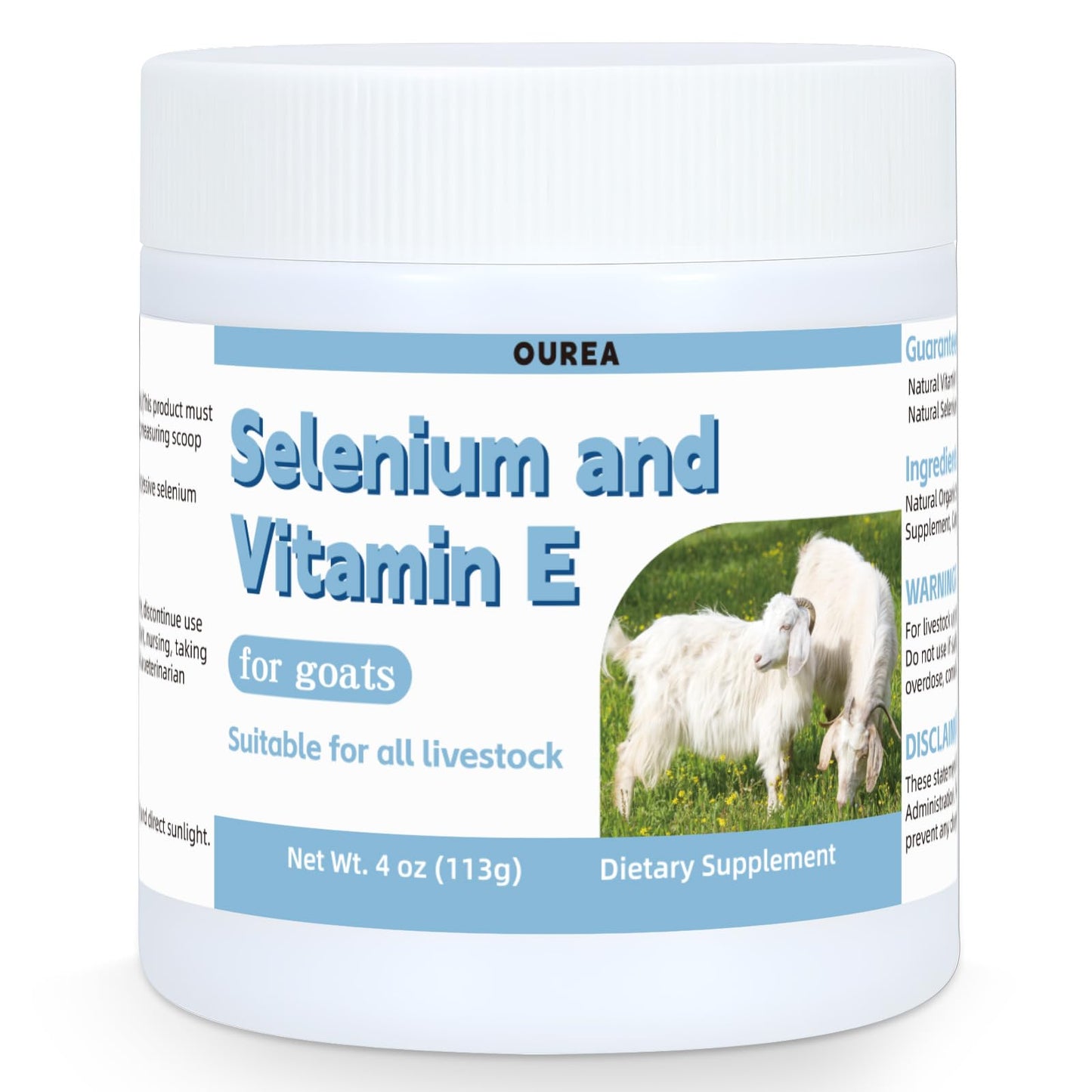 Ourea Selenium & Vitamin E Powder for Goats, 1 oz
