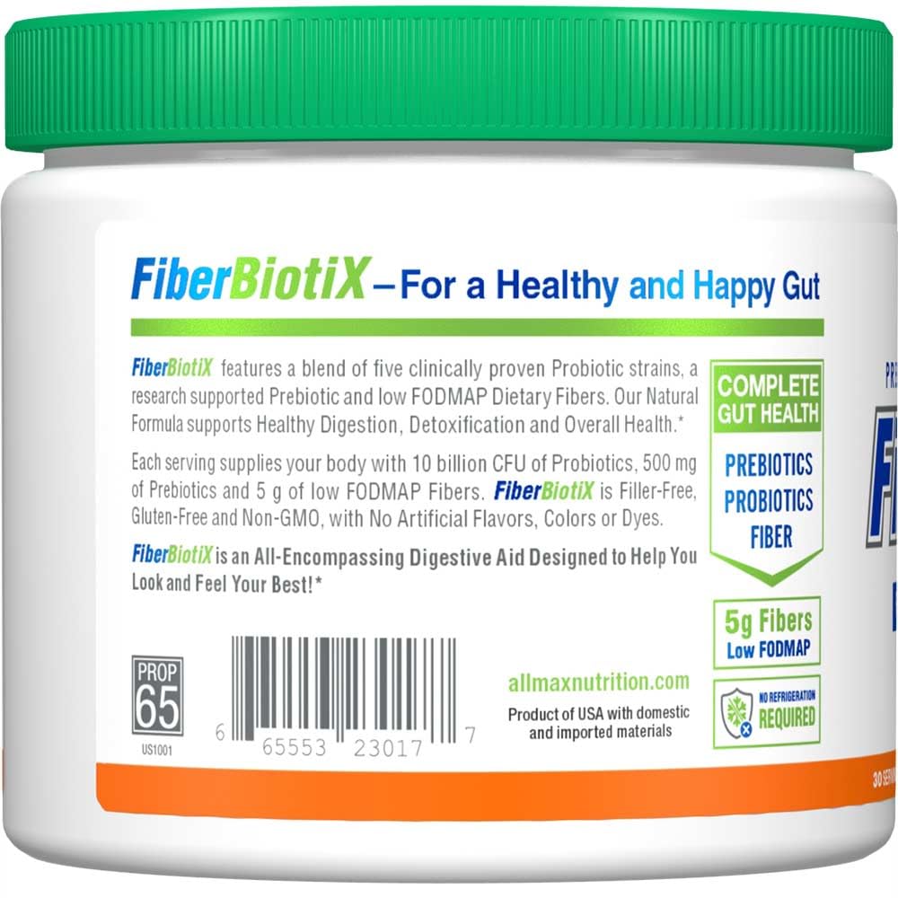 ALLMAX FiberBiotix Fiber Supplement Powder Orange 6.67 Ounce