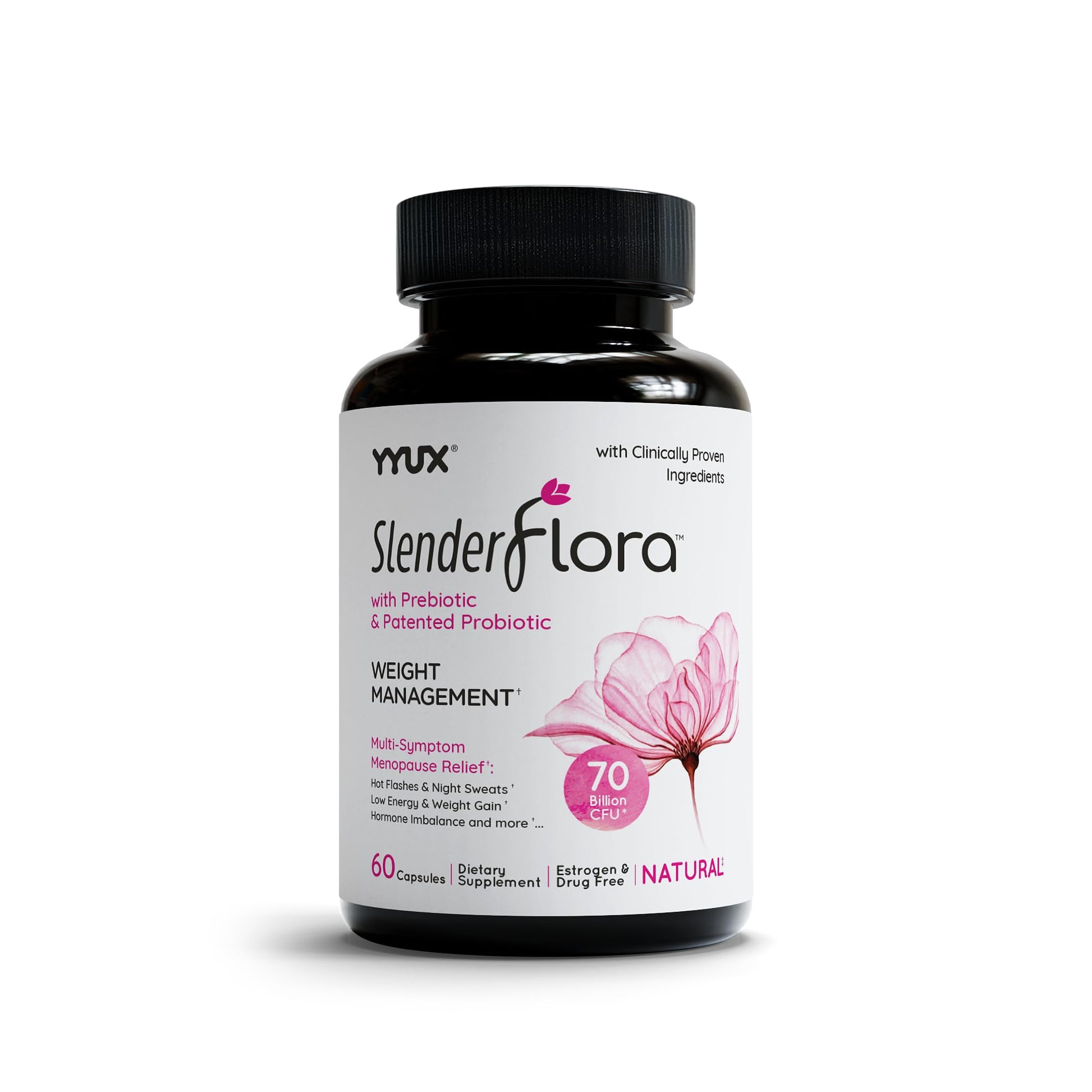 YYUX SlenderFlora Menopause Probiotic Supplement 180 Capsules