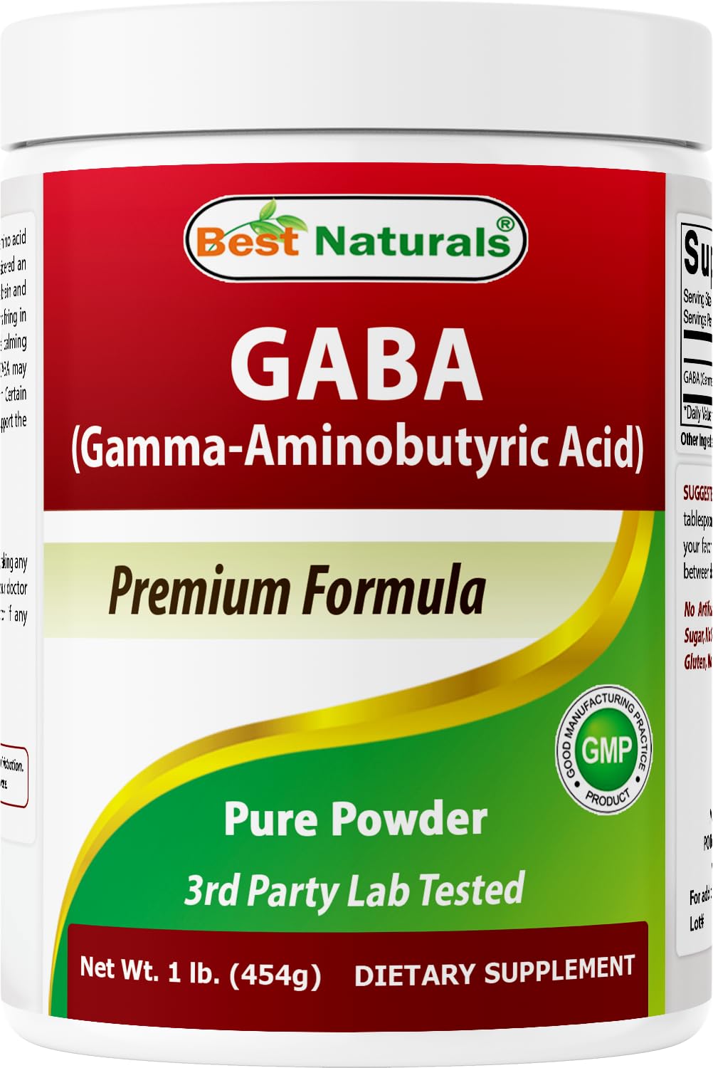 Best Naturals GABA (Gamma Aminobutyric Acid) Pure Powder, 16 oz