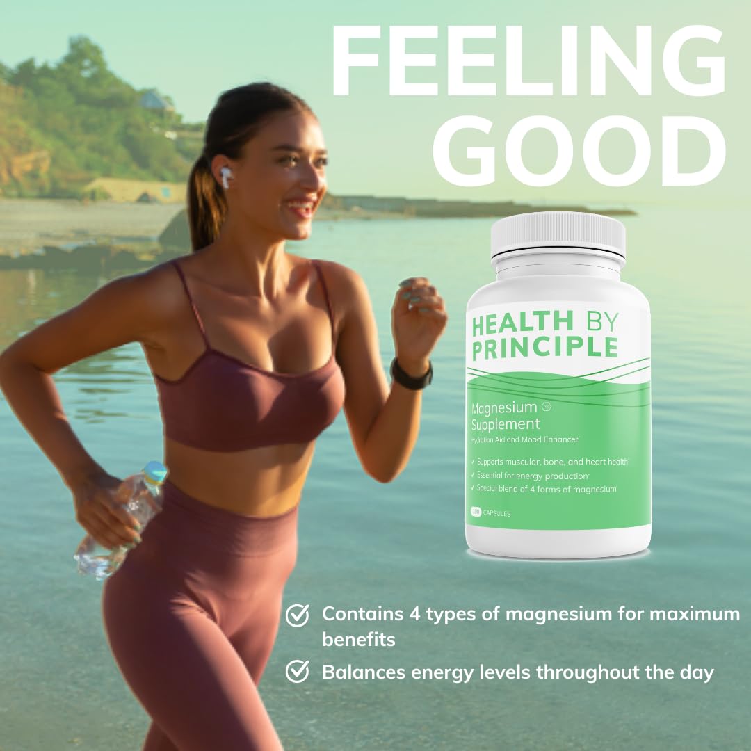 HEALTH BY PRINCIPLE Magnesium Supplement Capsules 100