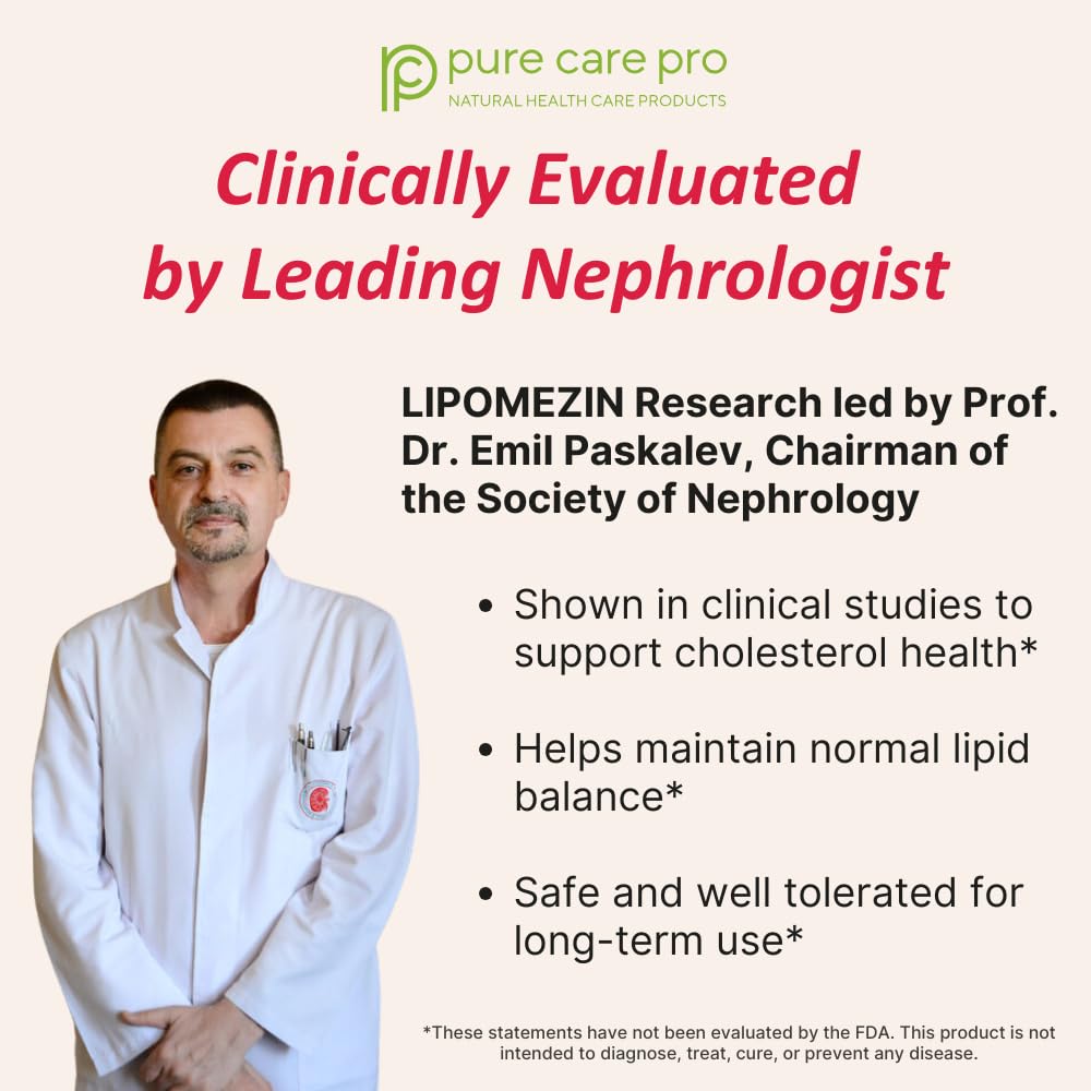 LIPOMEZIN Pure Care Pro Synergistic Cholesterol Support Blend Capsule, 60 Count