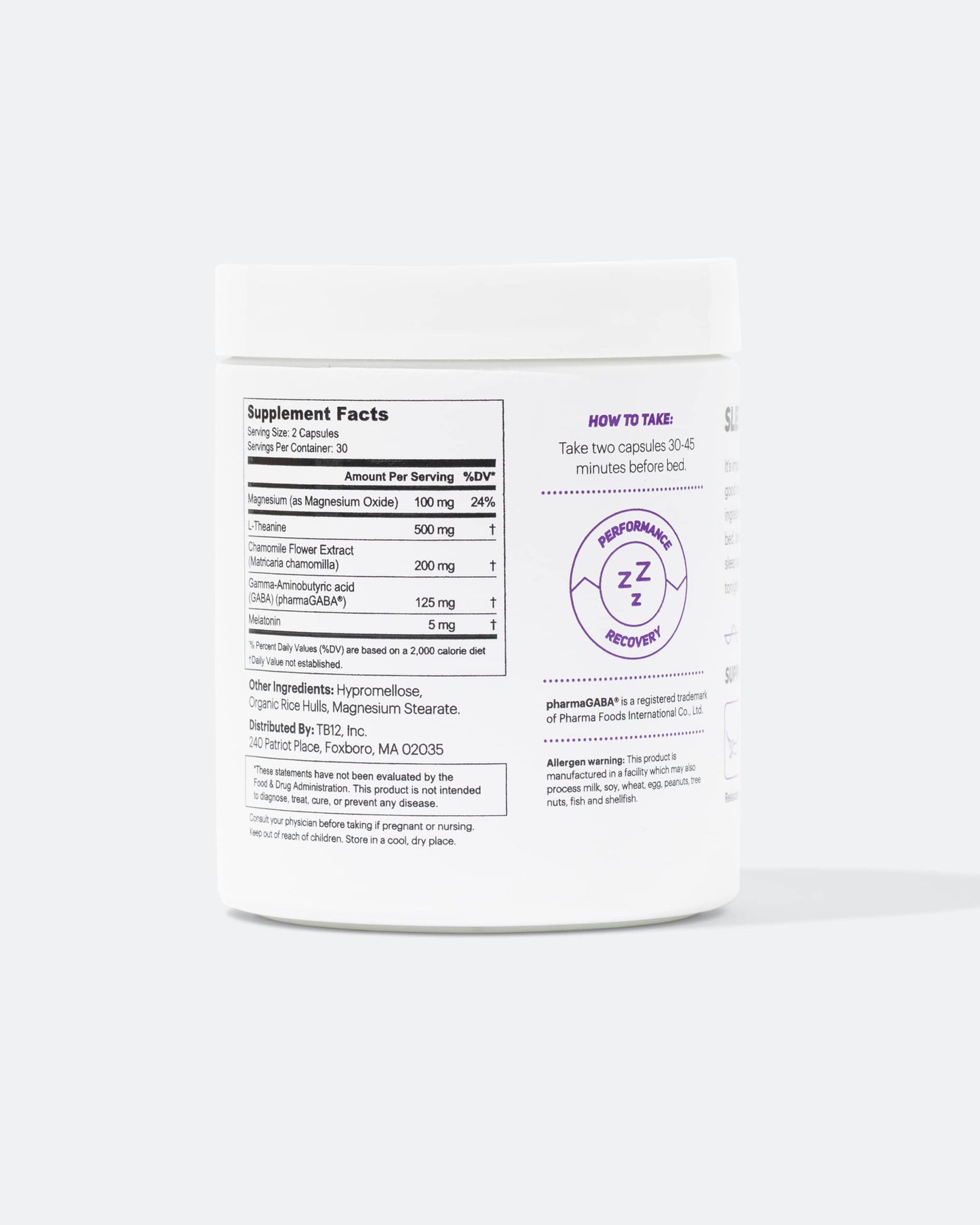 TB12 Sleep Capsule 60 Count