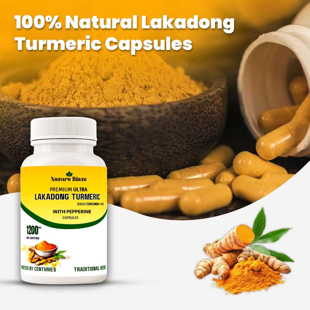 Nature Blaze Lakadong Turmeric High Curcumin with Pepprine Capsule 1 Capsule