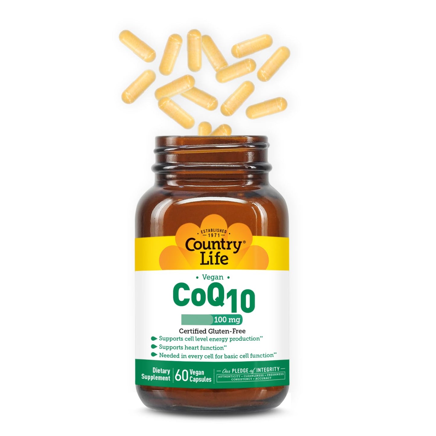 Country Life Simply CoQ10 100mg Capsule, 60 Count