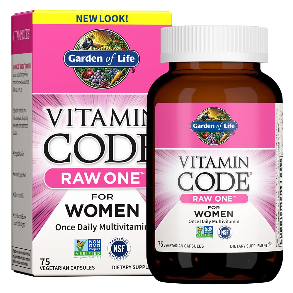Garden of Life Vitamin Code Raw One for Women Once Daily Women's Multivitamin Capsules 75 Count
