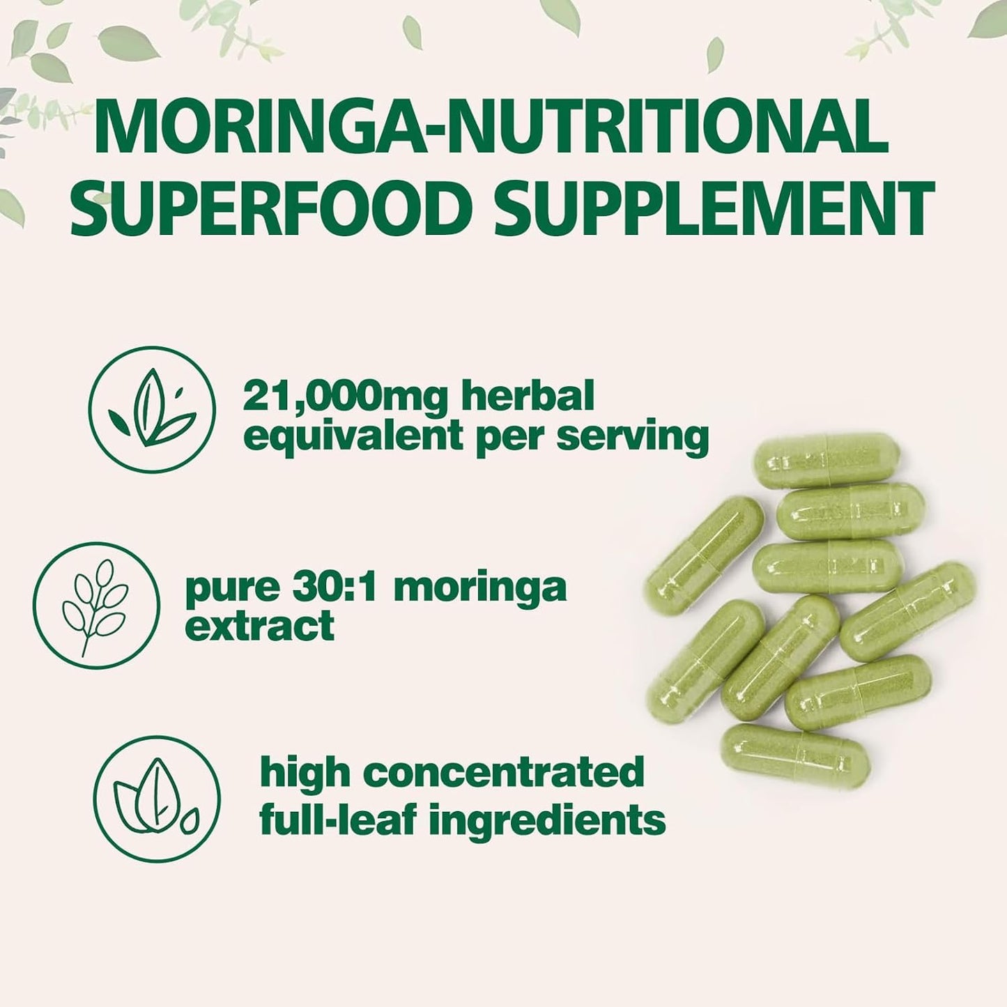 Megacephalus Cortivia Pure Moringa Capsules, 90 Capsules