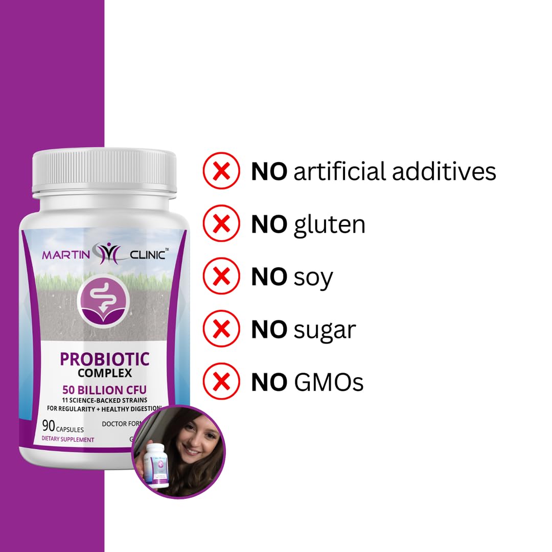 Martin Clinic Probiotic for Gut Health & Immune Support Capsule 90 Count