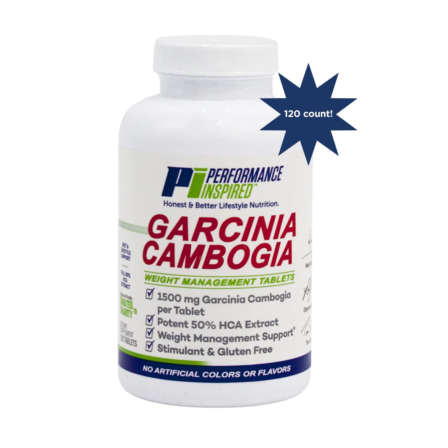 Performance Inspired Garcinia Cambogia 1500mg Tablet, 120 Count