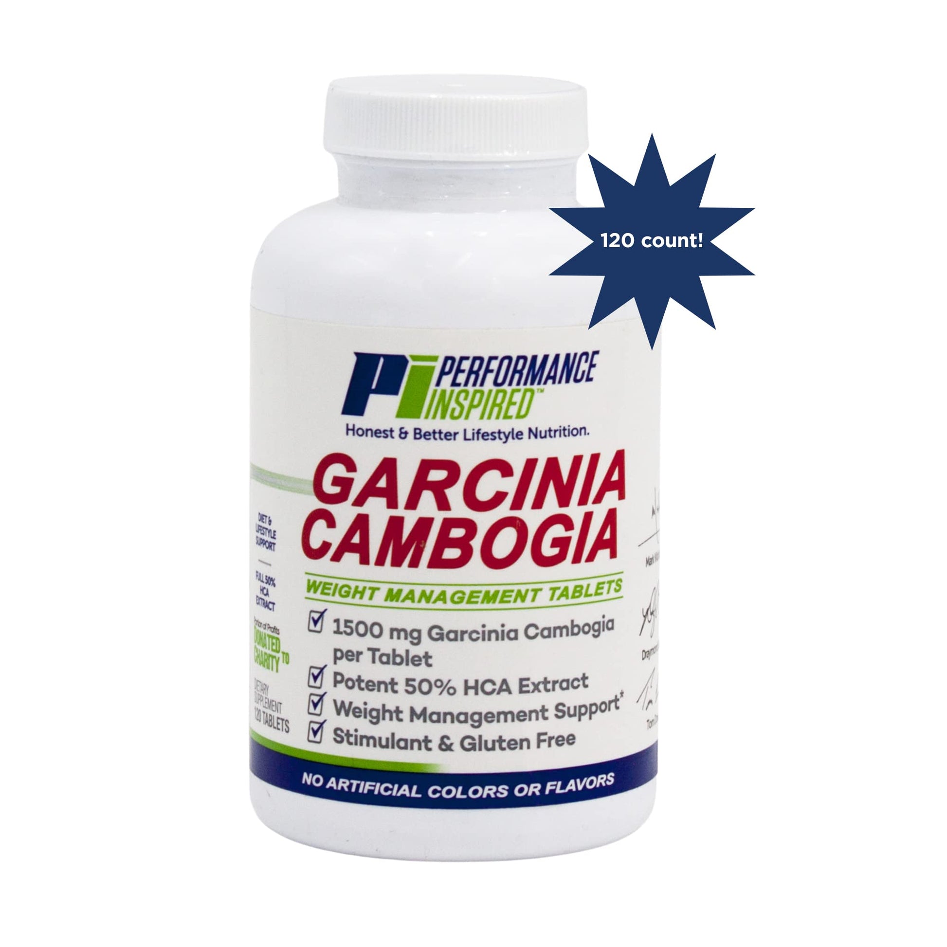 Performance Inspired Garcinia Cambogia 1500mg Tablet, 120 Count