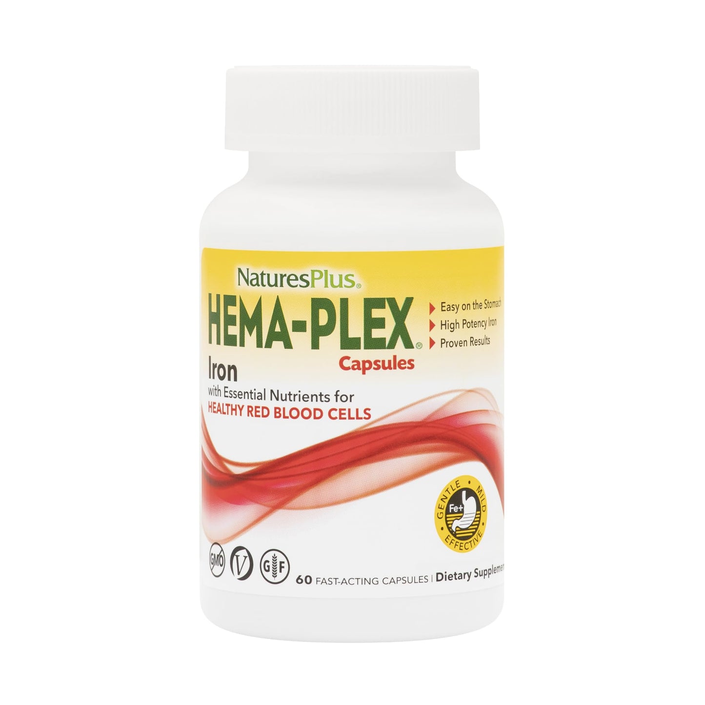 NaturesPlus Hema-Plex Iron 60 Fast-Acting Capsules