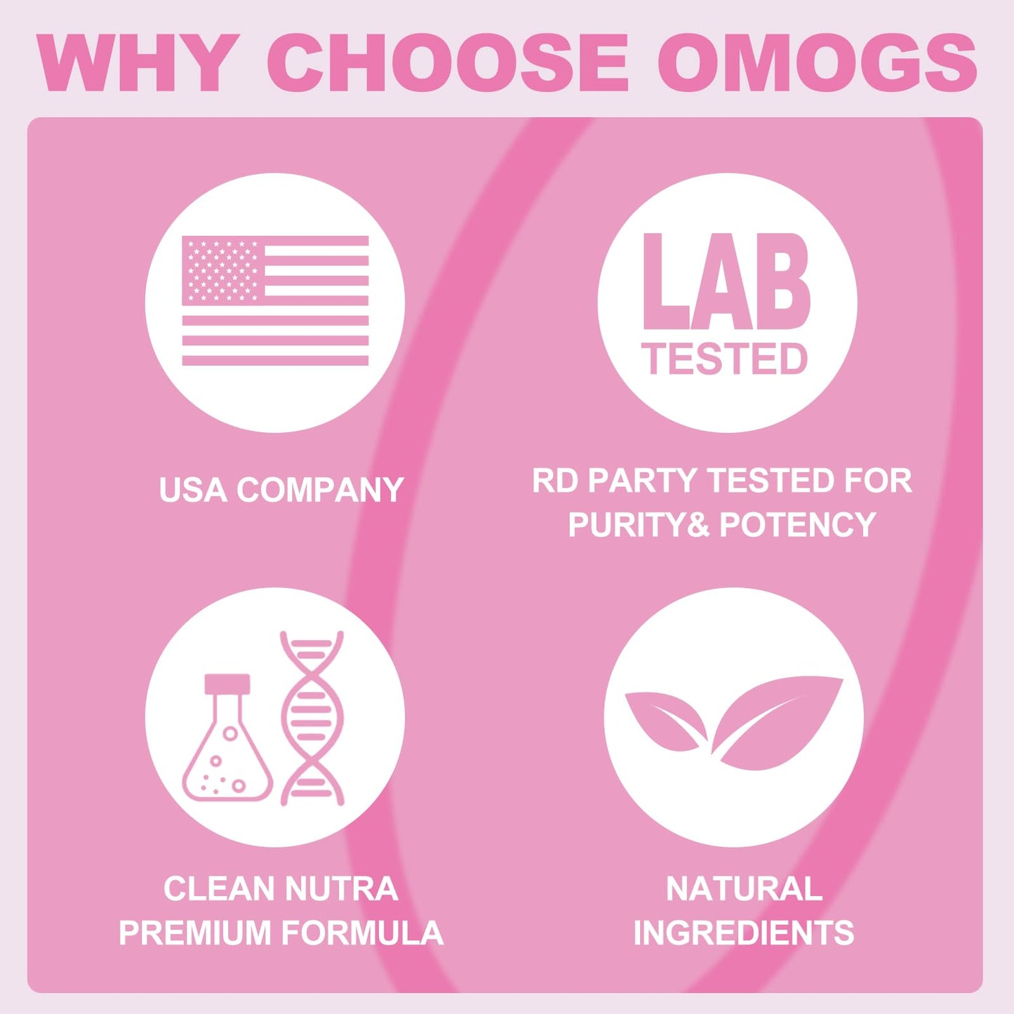 OMOGS Hydrolyzed Collagen Peptide Powder with Prebiotics, Vitamin C & Cranberry Extract for Hair, Skin, Nails, Bones, Digestive & Urinary Tract Health, Easy Dissolve, Non-GMO, 1 oz