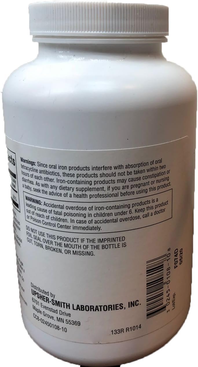 Upsher-Smith Ferrous Sulfate Enteric-Coated Tablets 325 mg, 1000 Tablets