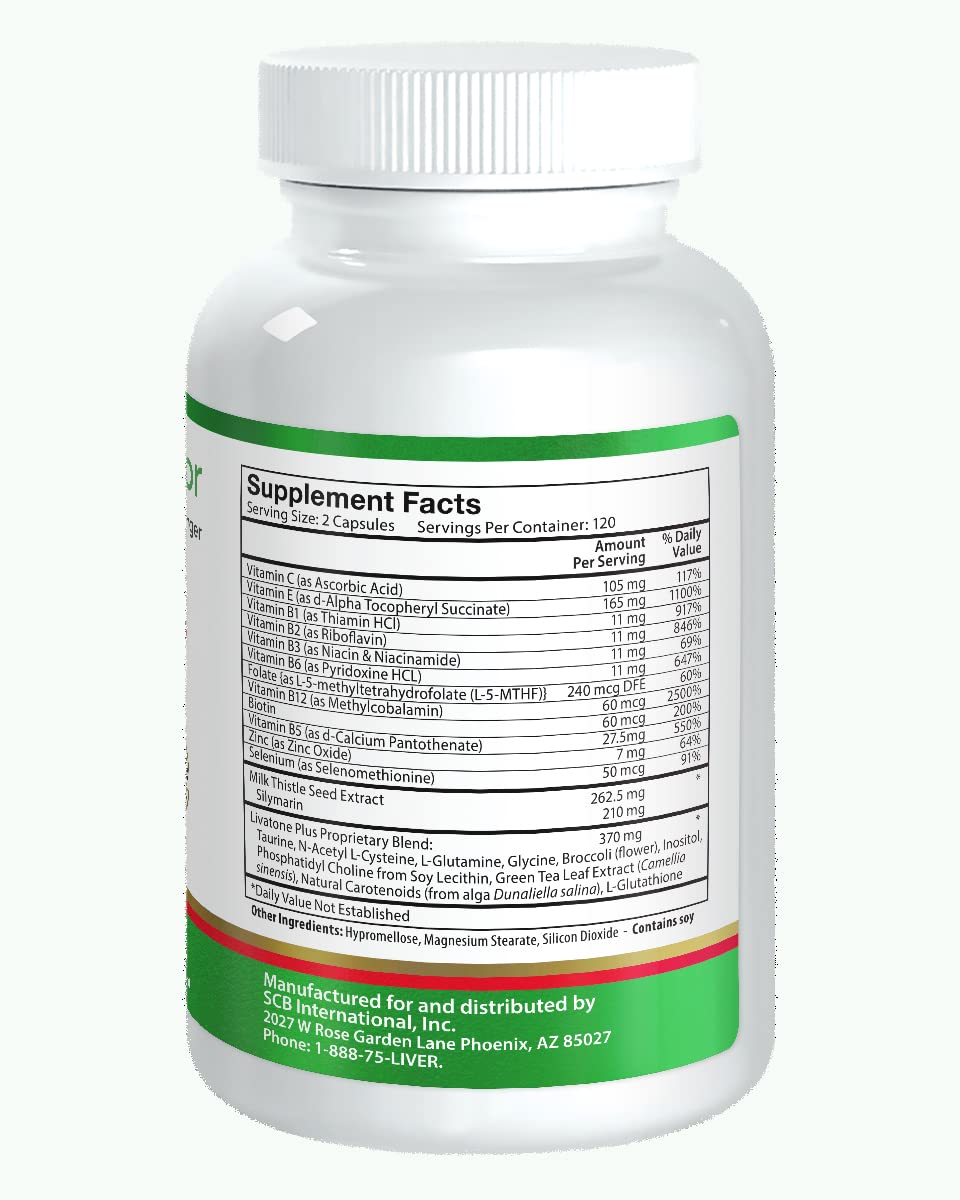 Livatone Plus Liver Detox Capsules 240 Count