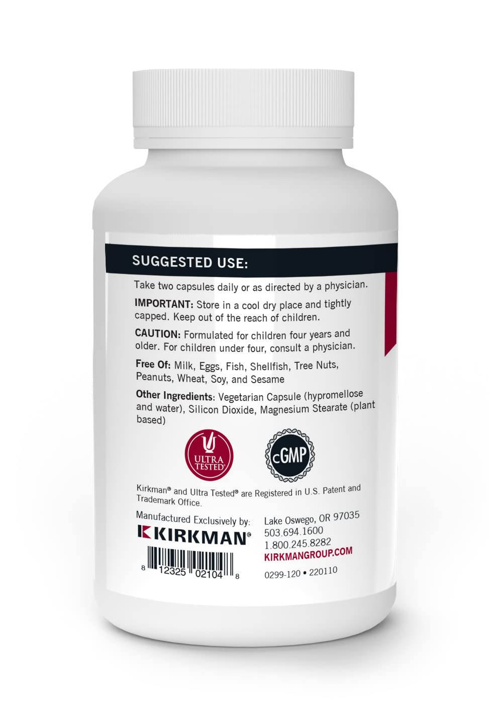Kirkman Children's Multivitamin & Mineral Capsules 120 Capsules