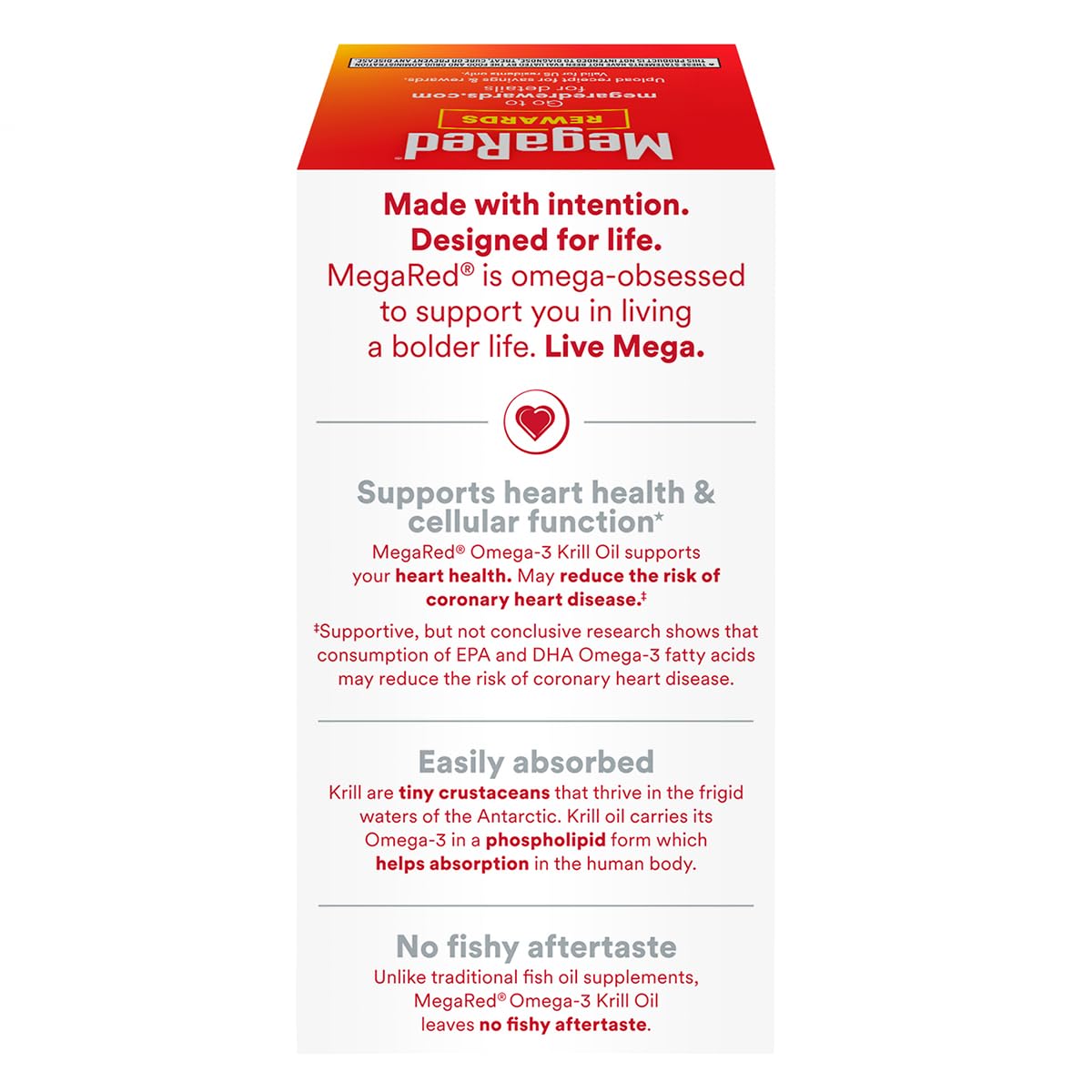 MegaRed Antarctic Krill Oil 750mg Softgels 80 Count