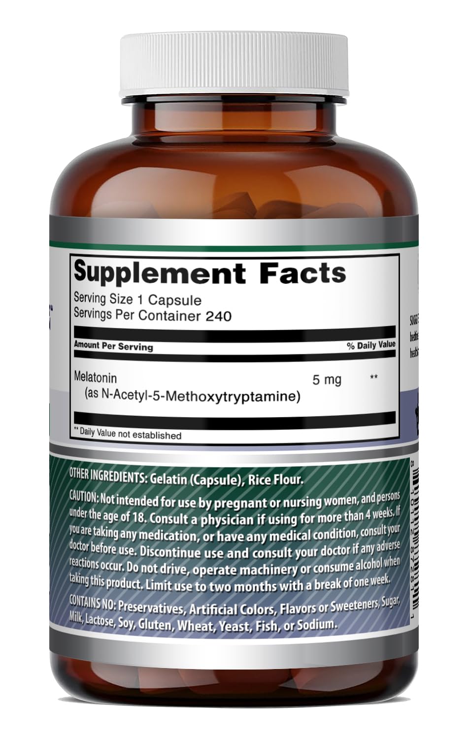 Amazing Nutrition Melatonin Supplement Capsule, 240 Capsules