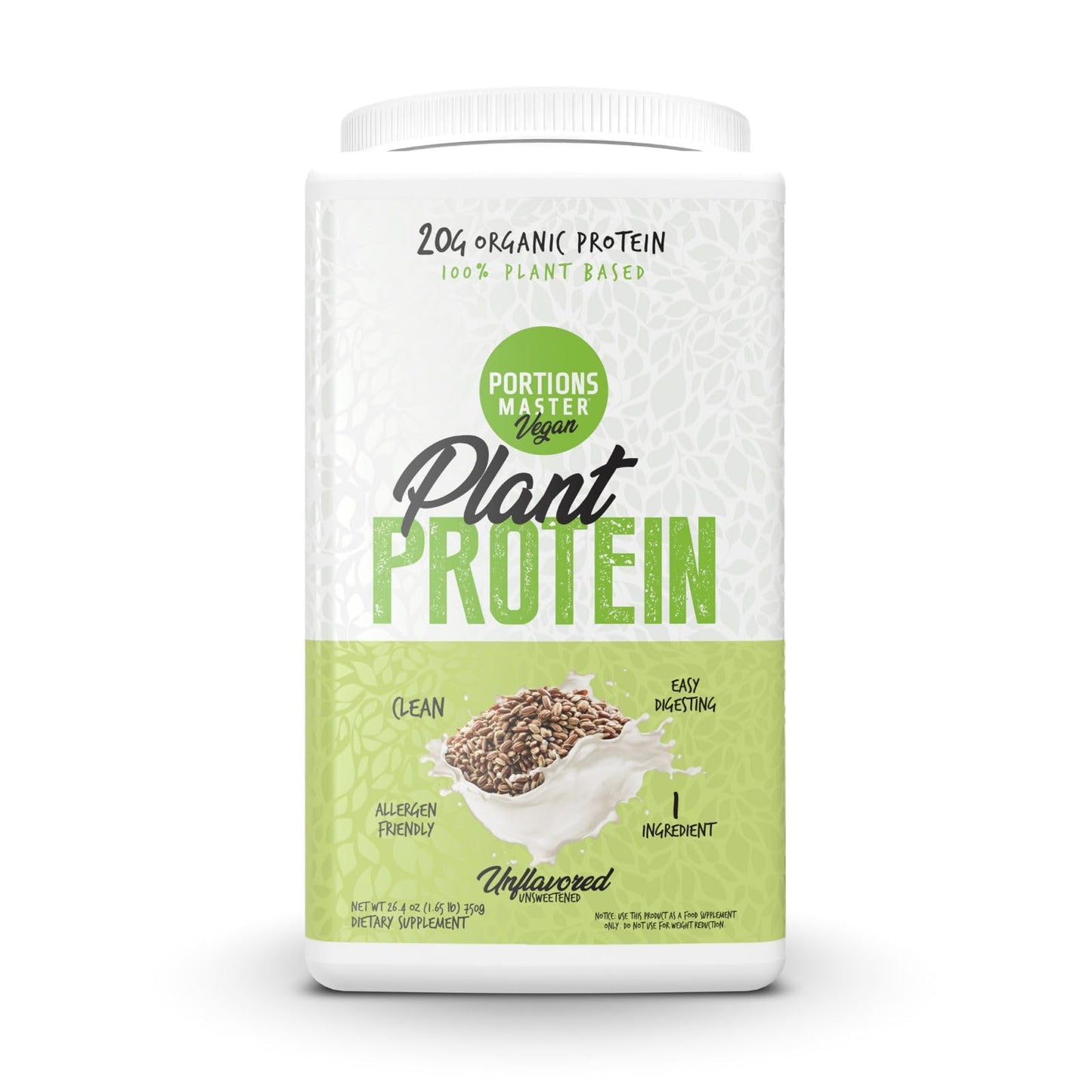Portions Master Plant Protein Powder 26.4 Servings