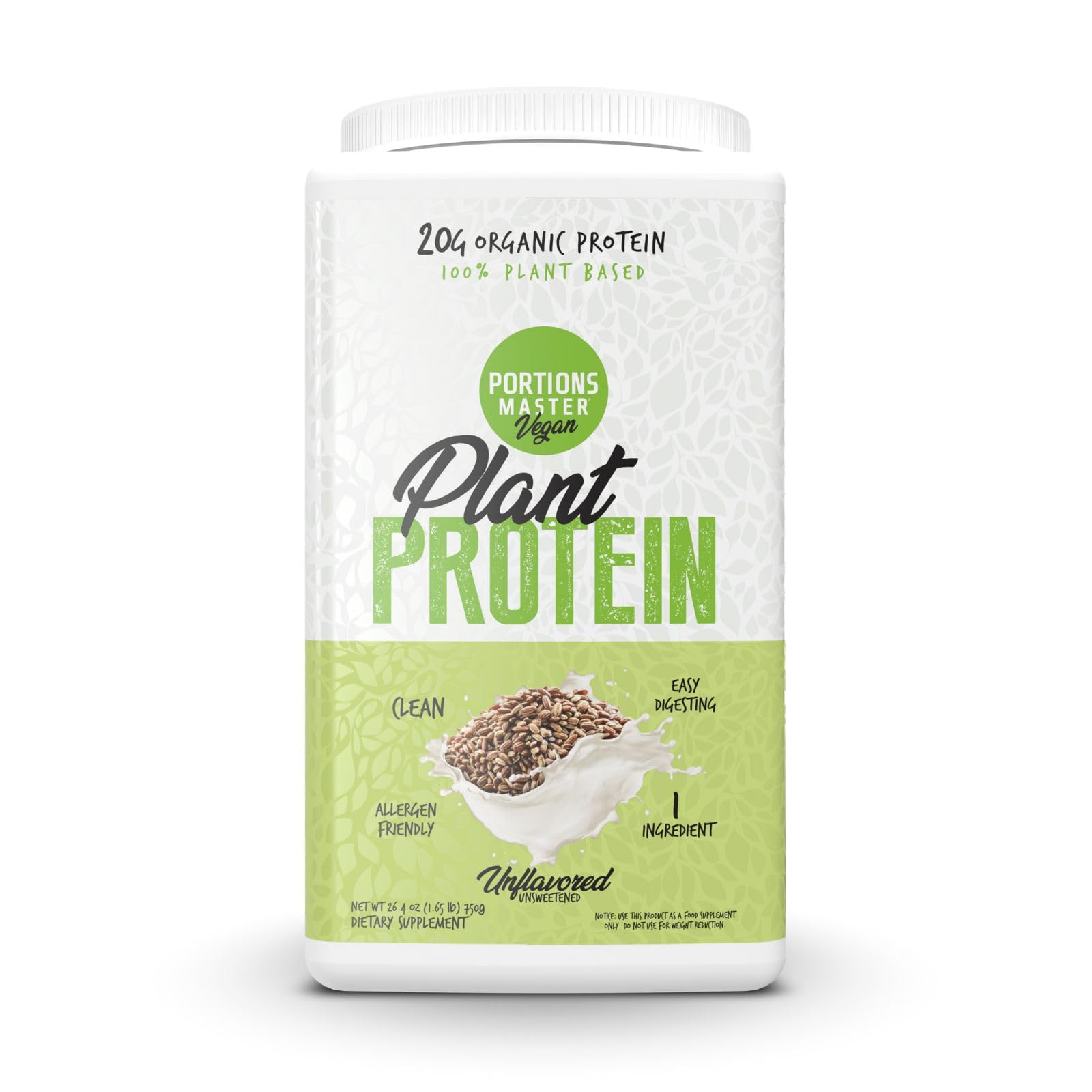 Portions Master Plant Protein Powder 26.4 Servings