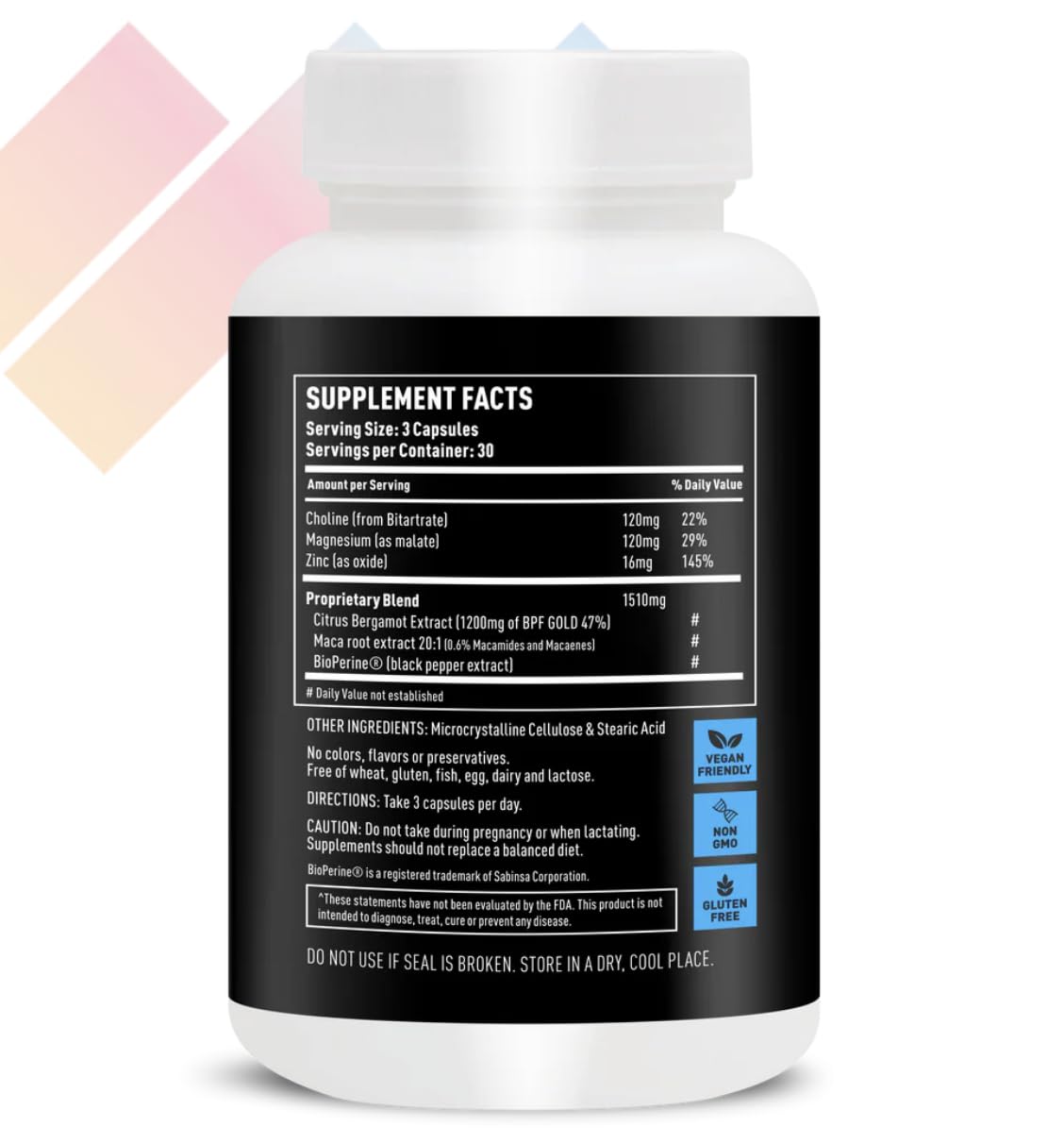 Whitney Johns Nutrition Men's Active Nitric Oxide & Blood Flow Support 90 Capsules