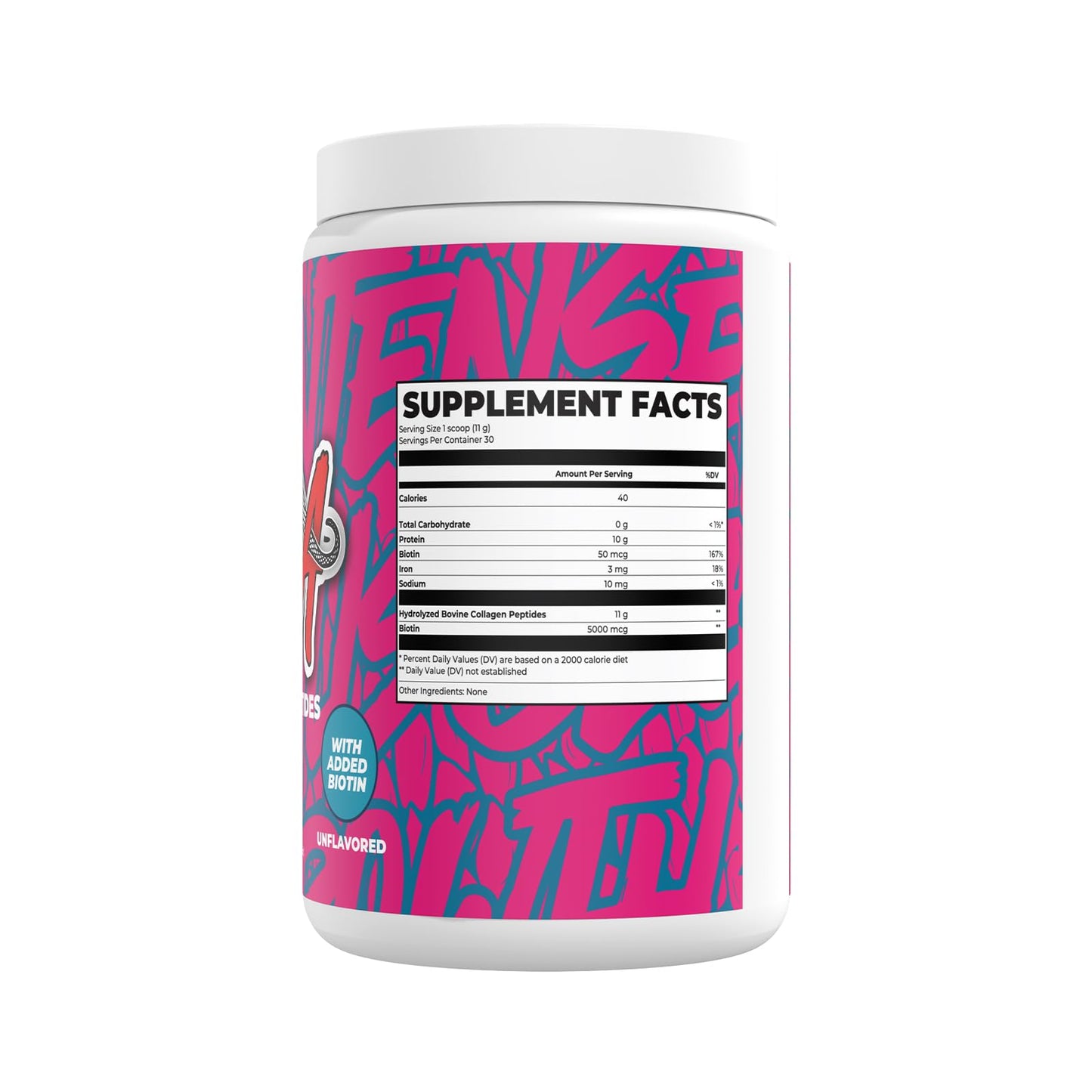 BOA Collagen Powder 11.6 oz All Natural Hydrolyzed Protein with Biotin and Iron