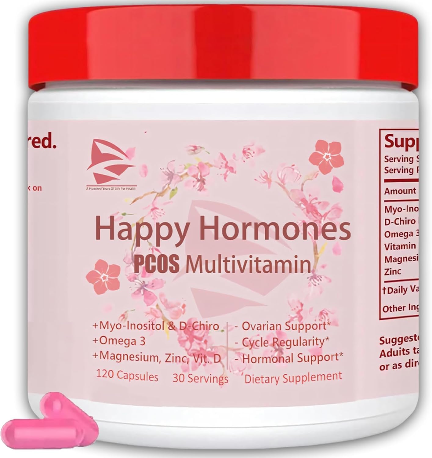 BnPnCn Happy Hormones PCOS Multivitamin, Hormone Balance for Women Capsule, 1 Capsule