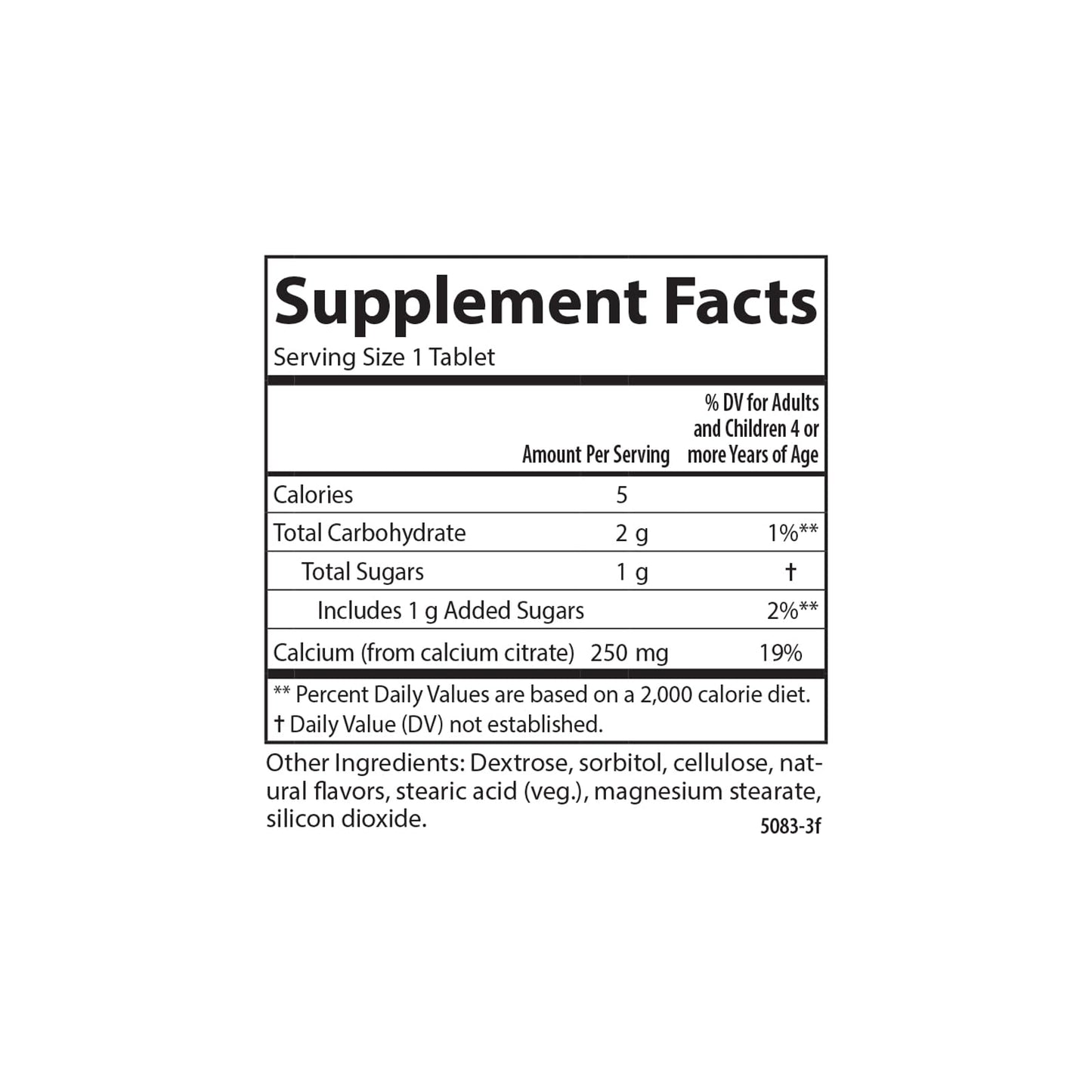 Carlson Kid's Chewable Calcium Tablets, 60 Tablets
