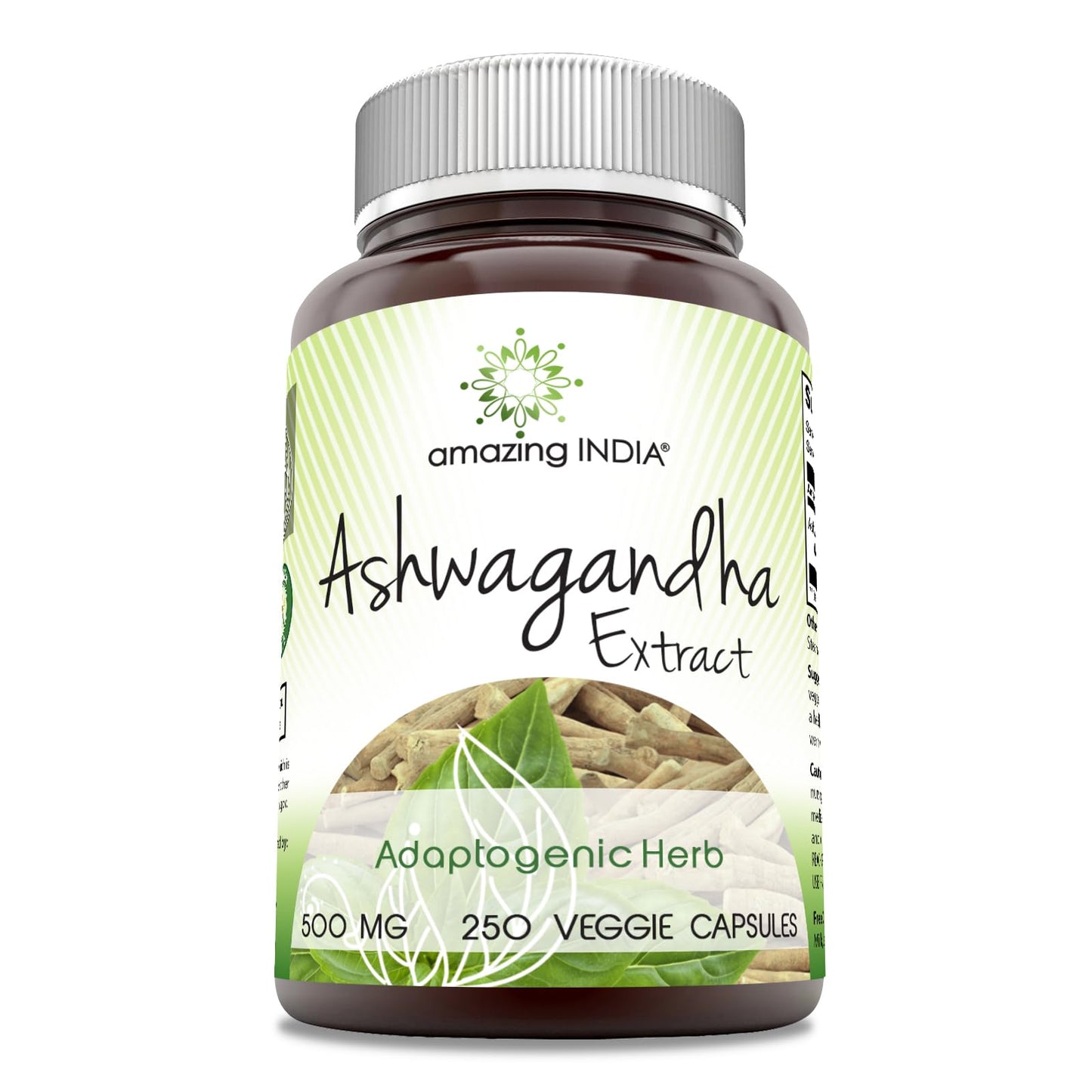 Amazing India Ashwagandha Extract 500 Mg Veggie Capsules, 1 Count