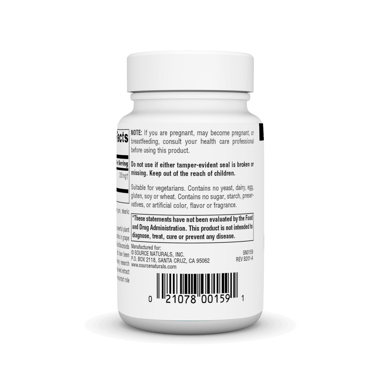 Source Naturals Grape Seed Extract Proanthodyn Antioxidant Protection & Supports Healthy Aging Brain 200 mg - 90 Tablets