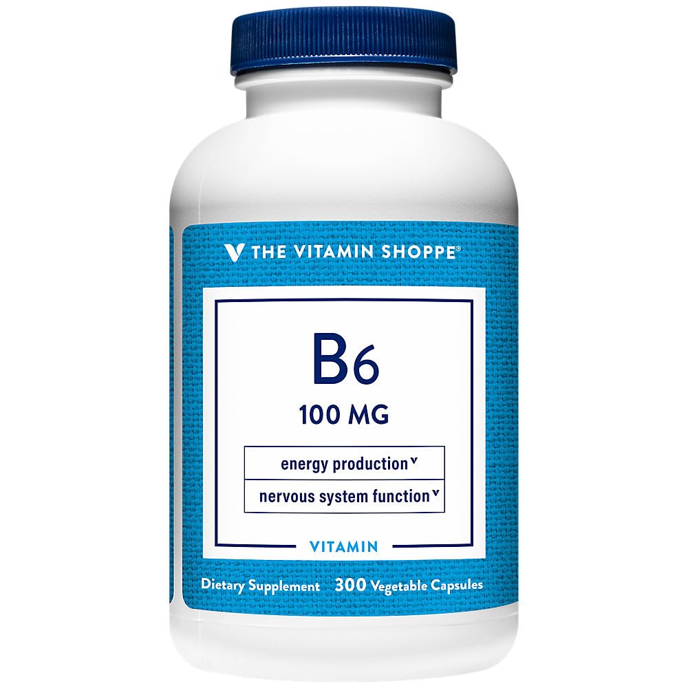 The Vitamin Shoppe Vitamin B6 100mg Capsule, 300 Count