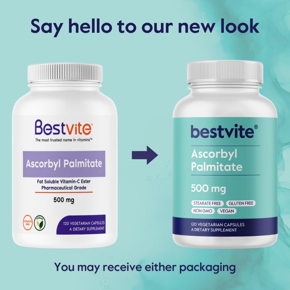 BESTVITE Ascorbyl Palmitate 500mg Capsule, 120 Capsules
