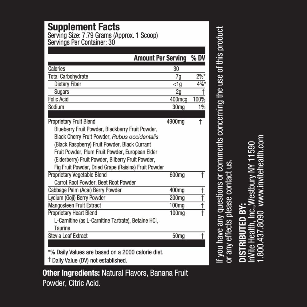 Invite Health Purples Hx Fruit and Vegetable Supplement Powder 8.24 oz