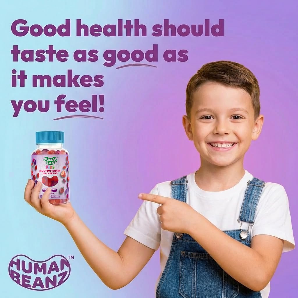 Human Beanz Multivitamin Jelly Bean Gummies Gummy, 120 Count