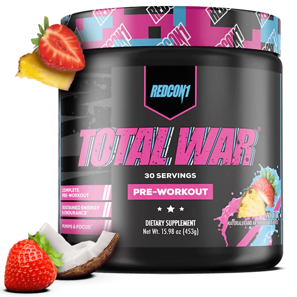 REDCON1 Total War Pre Workout Vice City Powder 30 Servings