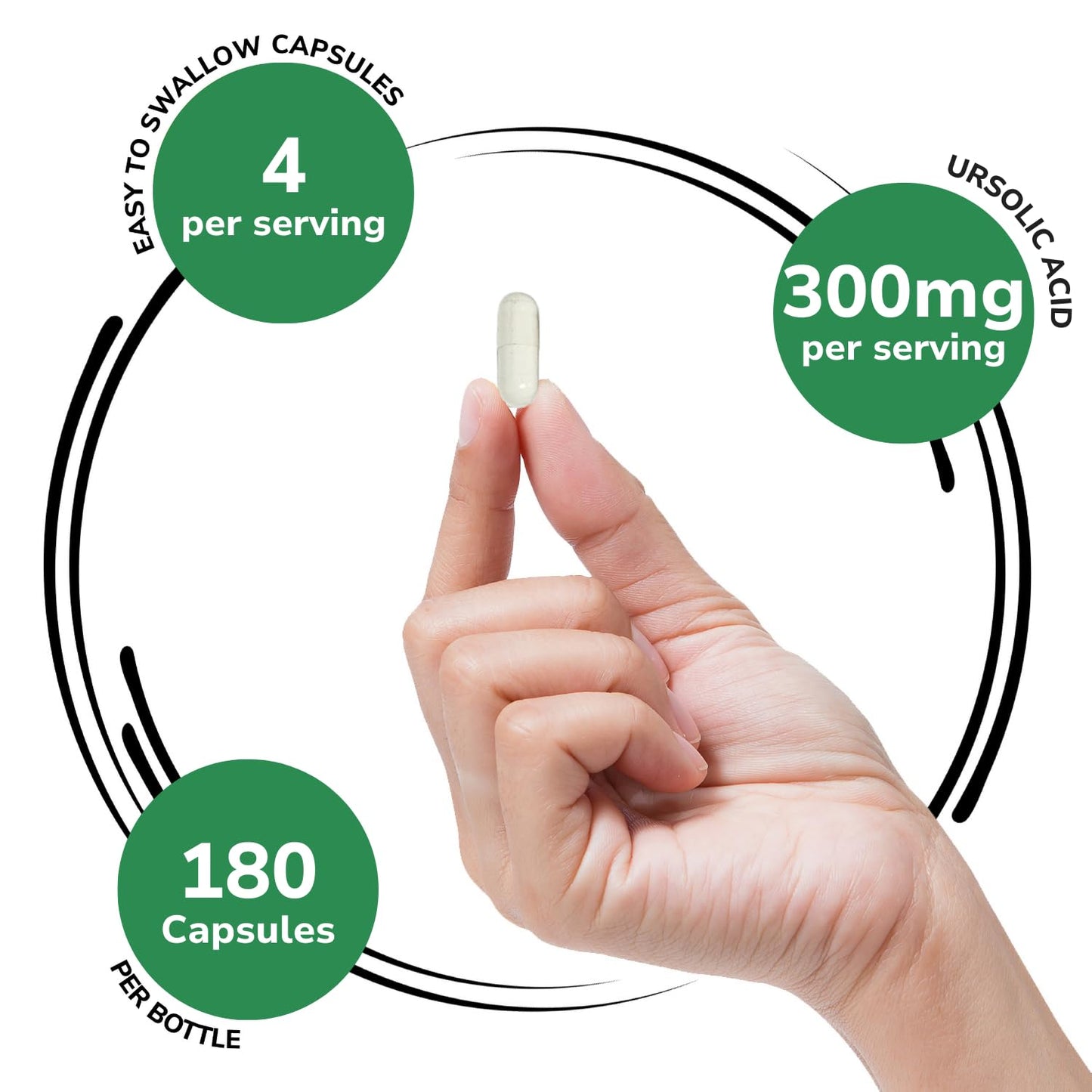 Genex Formulas Ursolic Acid 300mg Capsule 180 Capsules