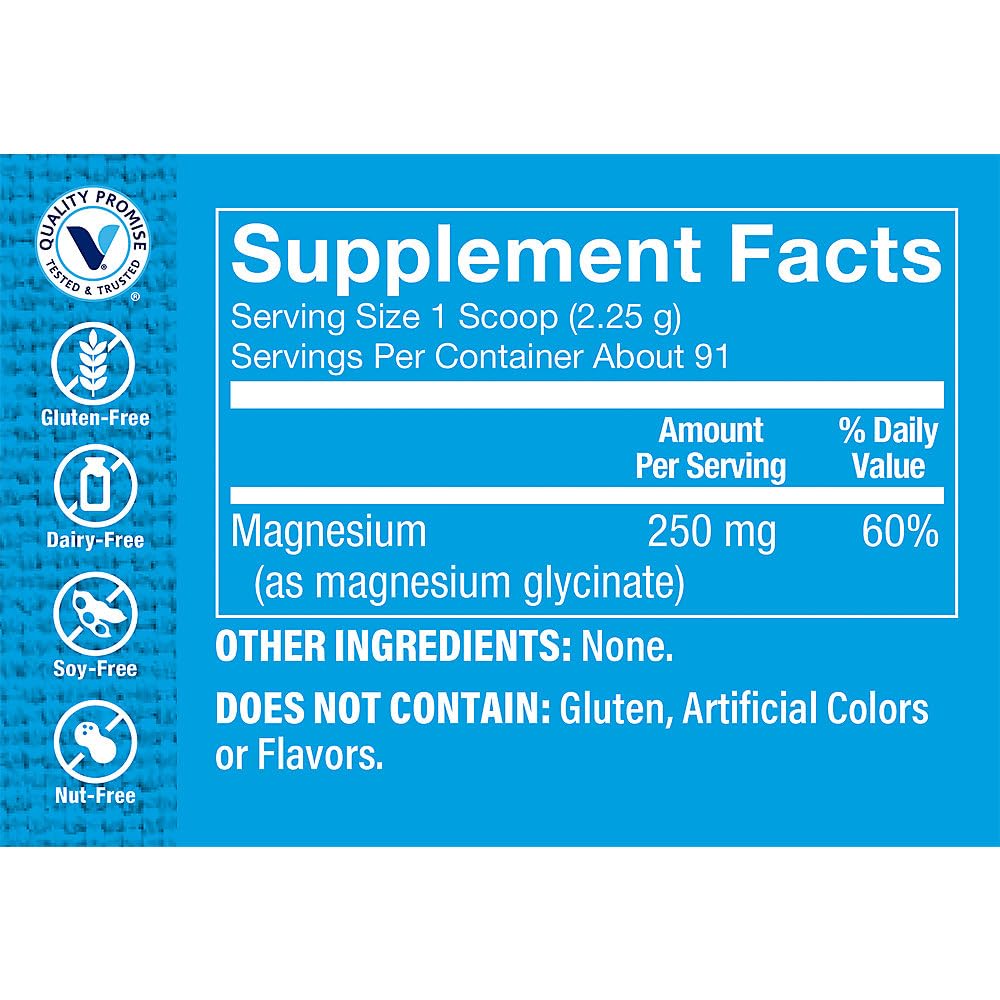 The Vitamin Shoppe Magnesium Glycinate Powder 91 Servings