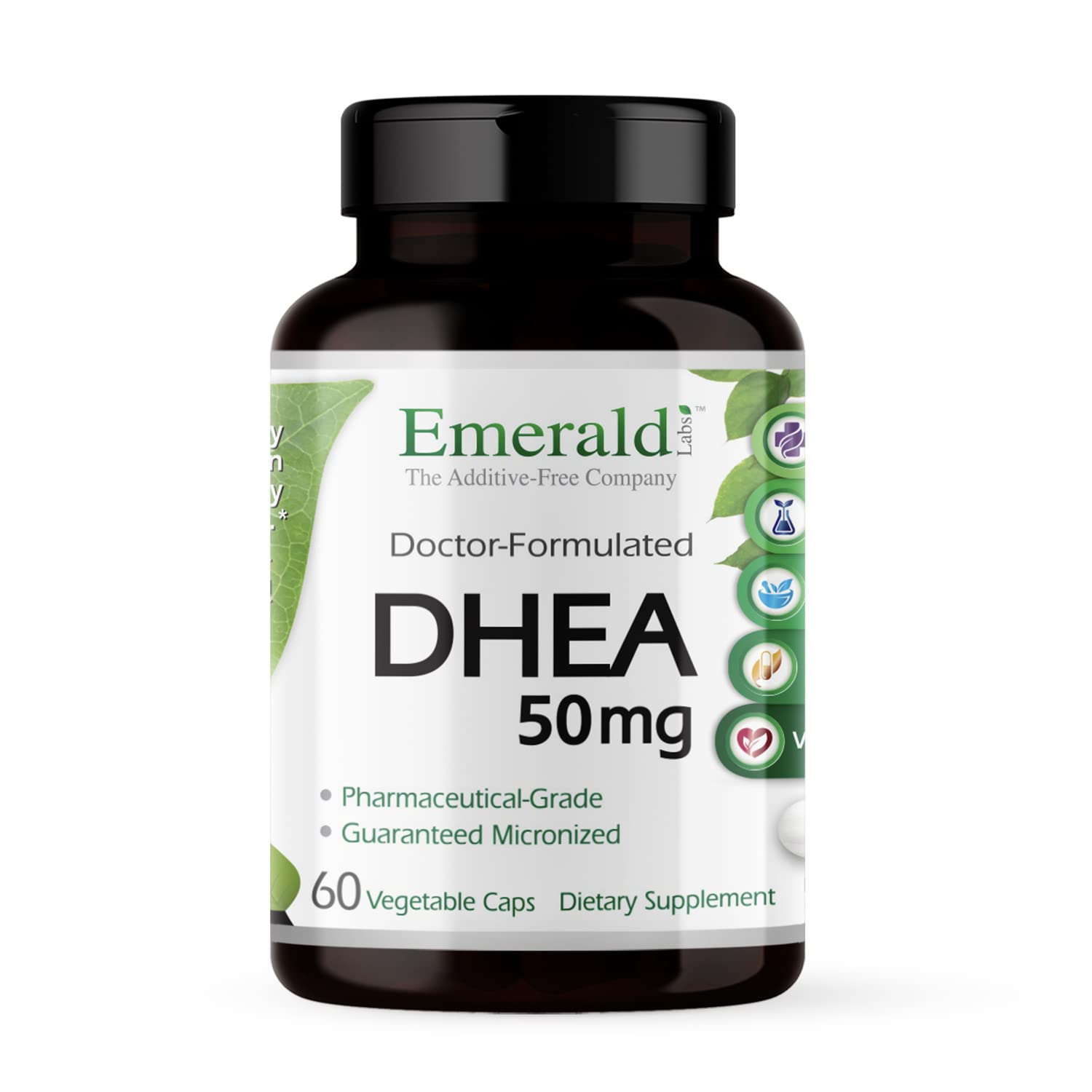 Emerald Laboratories DHEA 50mg Adrenal Support Supplement to Help Hormone Balance 60 Capsules