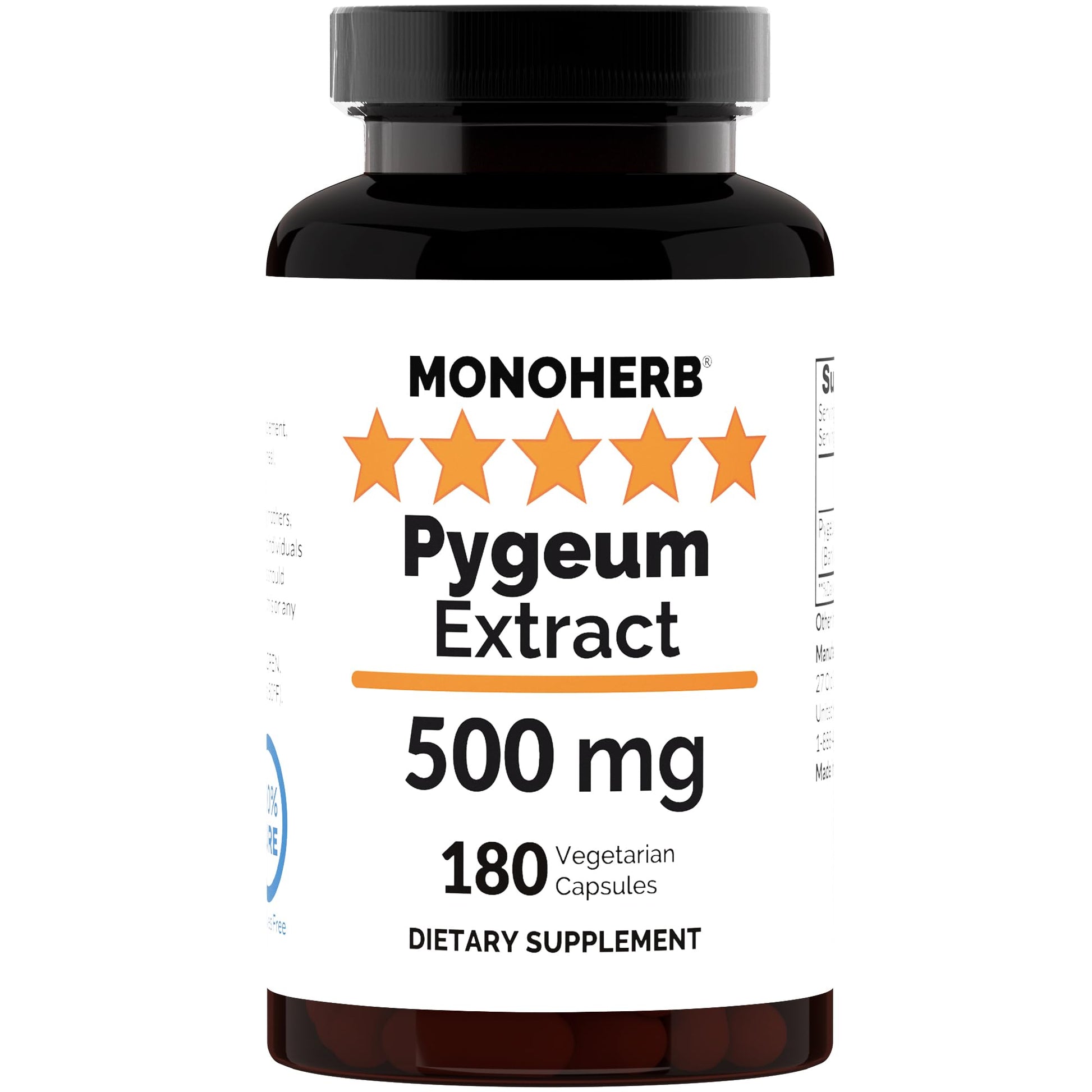 MONOHERB Pygeum Extract 500 mg Capsule 180 Count