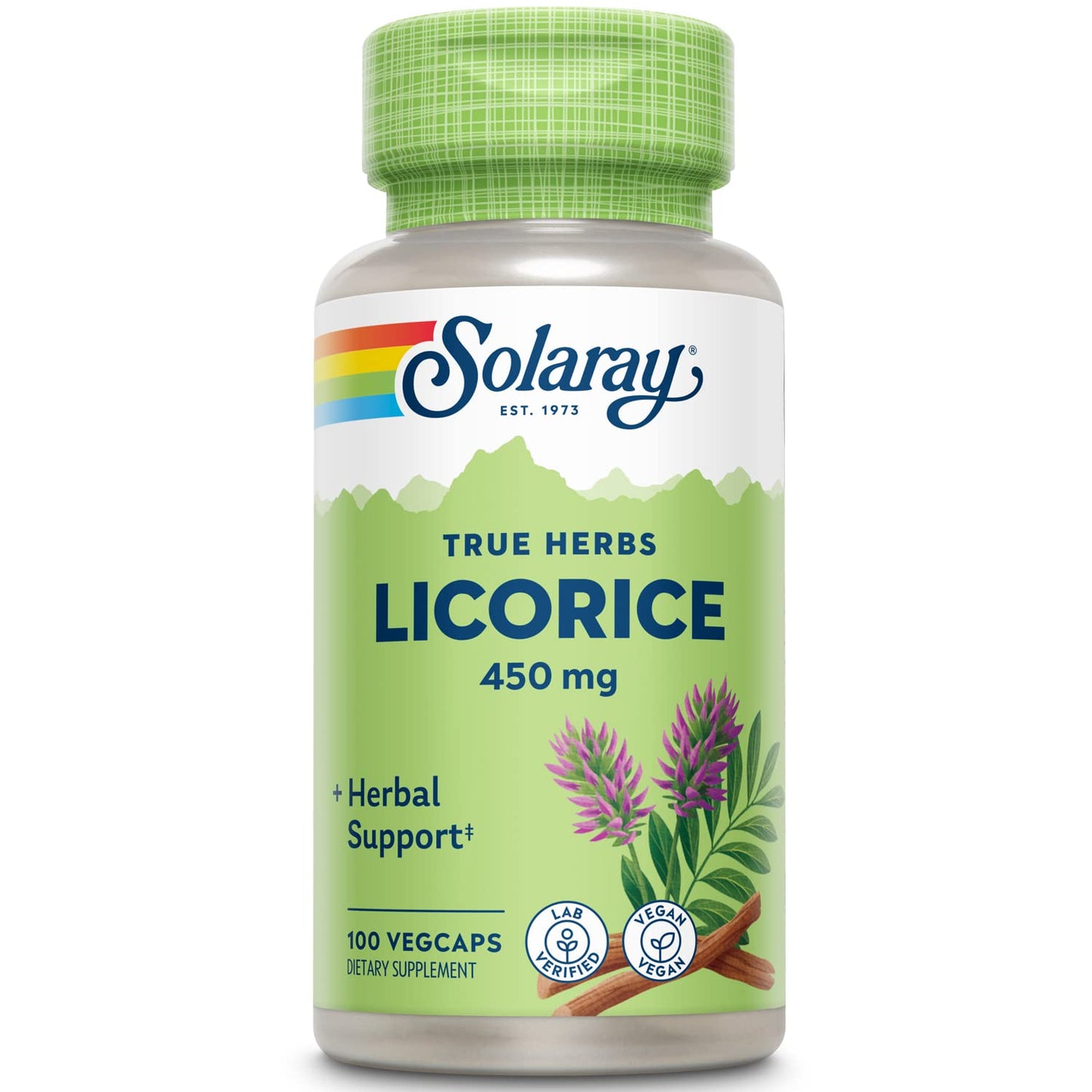 SOLARAY Licorice Root 450mg Capsule, 100 VegCaps
