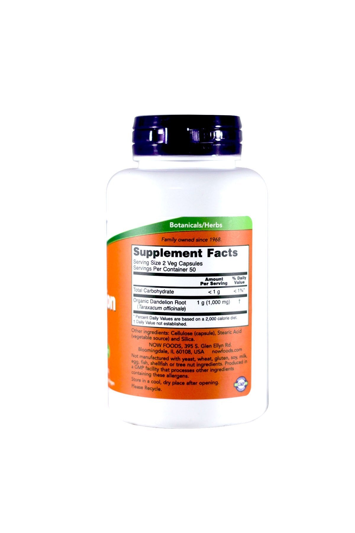 NOW Foods Dandelion Root 500 mg Capsules, 300 Capsules