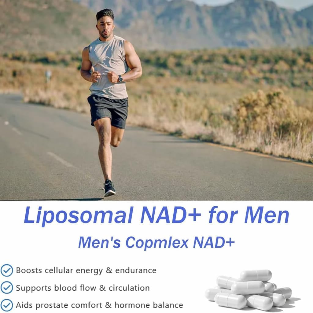 UNIKEM Boostiva NAD+ Supplements for Men Capsules, 60 Count